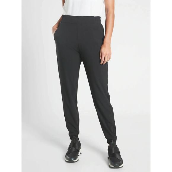 Athleta Pants - Athleta Brooklyn Lined Jogger Pants Black Stretch Pockets Women's Size 14